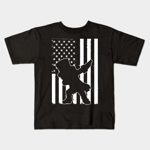 Patriotic Boys Kids 4th Fourth Of July Dabbing Uncle Sam USA Kids T-Shirt by Kaileymahoney